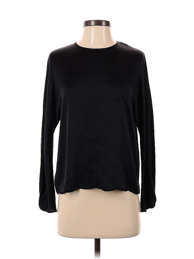 Pre-owned Vince Long Sleeve Top Black Mock Neckline Tops