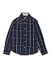 Chaps Plaid Blue Long Sleeve Button-Down Shirt Size 8 - photo 1