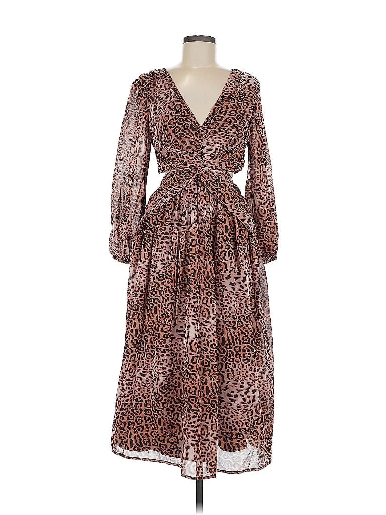 Pre-owned Ranna Gill Casual Dress In Brown