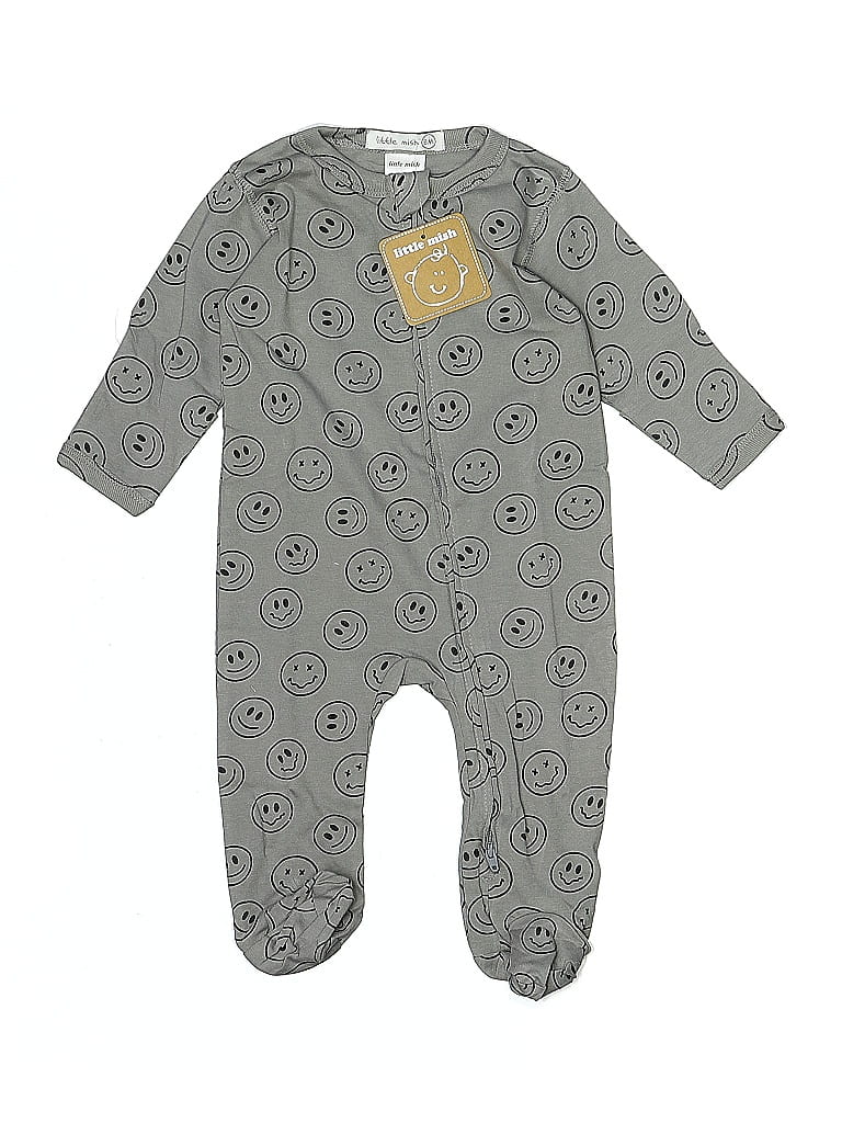 Assorted Brands Babies' Long Sleeve Onesie In Gray