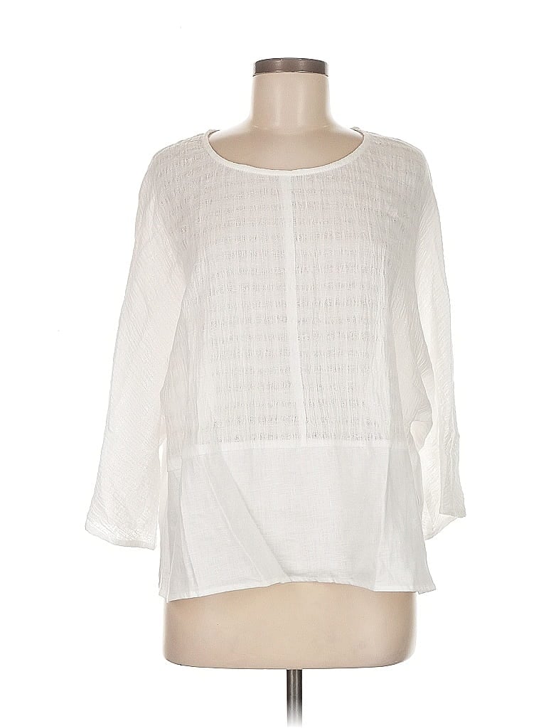 Pre-owned J By Joie 3/4 Sleeve T-shirt In White