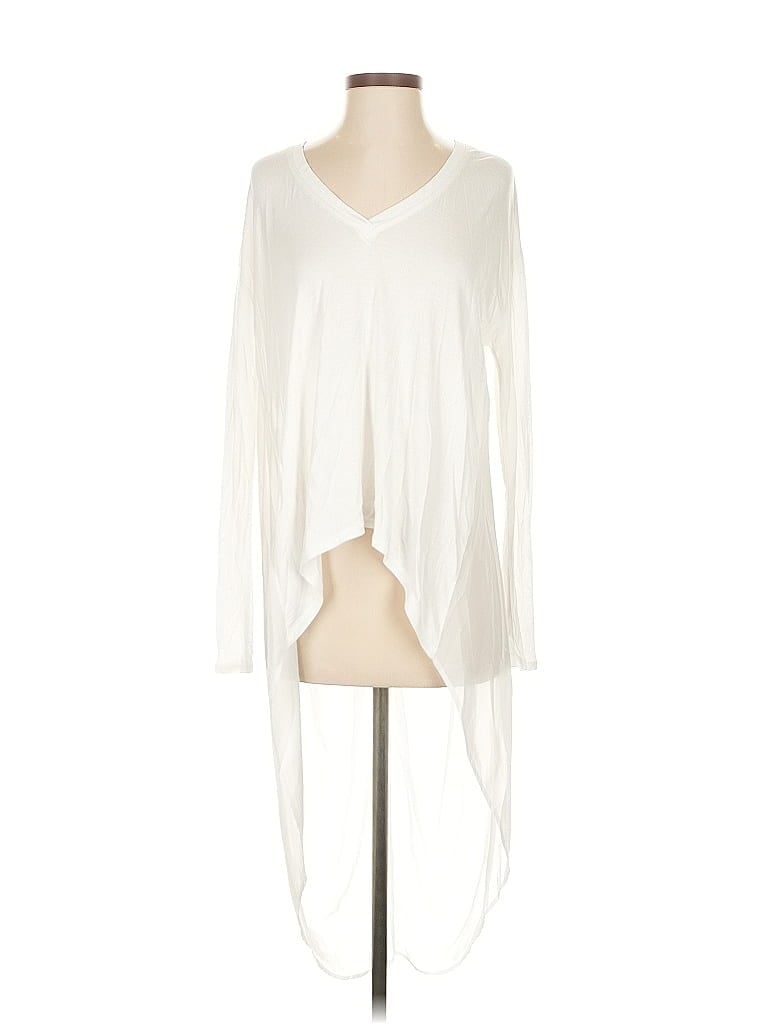 Pre-owned Bcbgmaxazria Long Sleeve Blouse In White