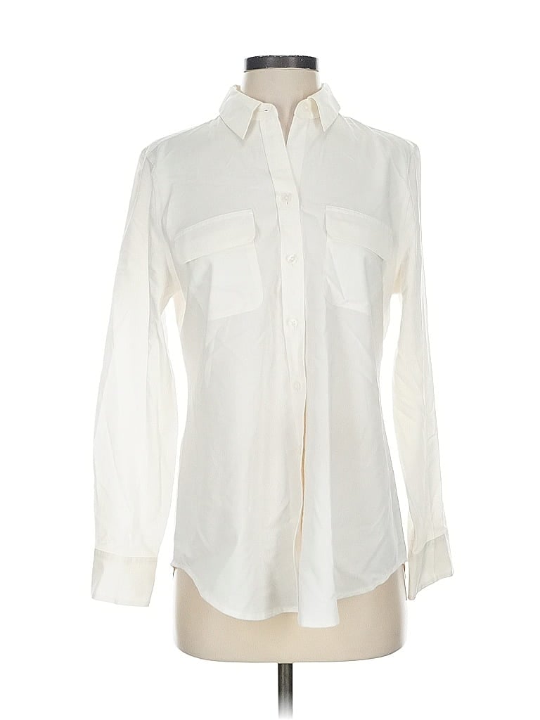 CHICO'S Pre-owned Long Sleeve Blouse In White