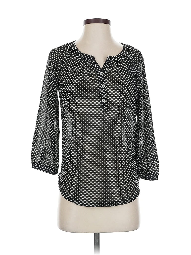Pre-owned The Limited 3/4 Sleeve Blouse In Black