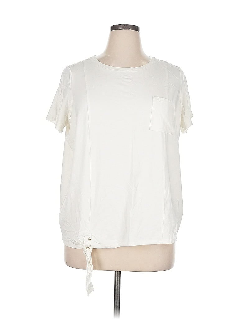 Pre-owned Any Body Short Sleeve T-shirt In White