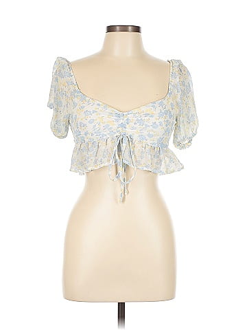 Blue Blush Short Sleeve Blouse (view 1)