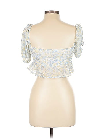 Blue Blush Short Sleeve Blouse (view 2)