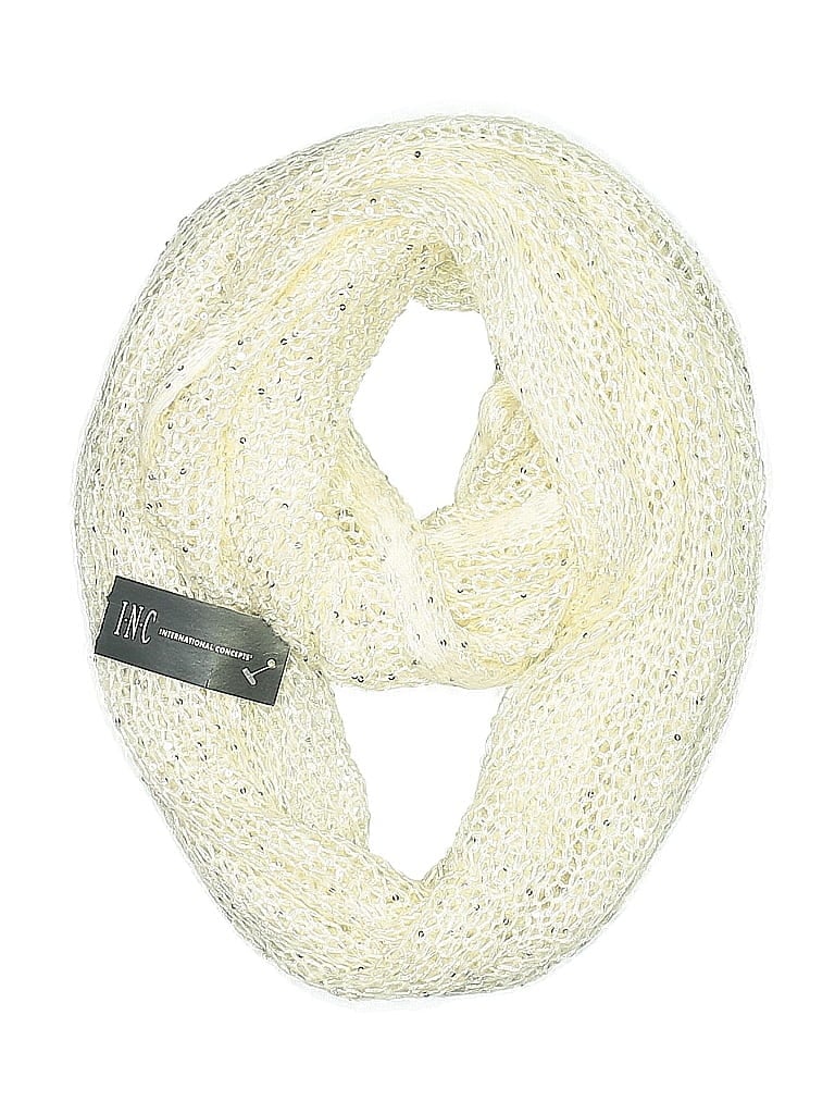 Pre-owned Inc International Concepts Scarf In White