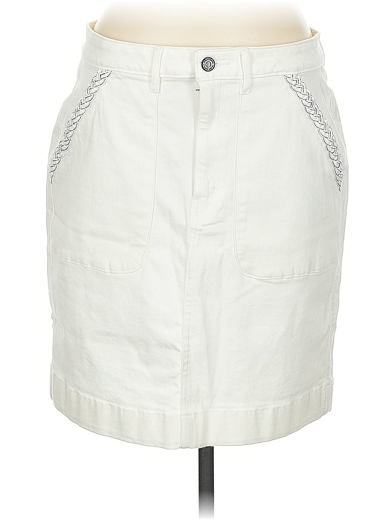 Pre-owned White House Black Market Casual Skirt In White