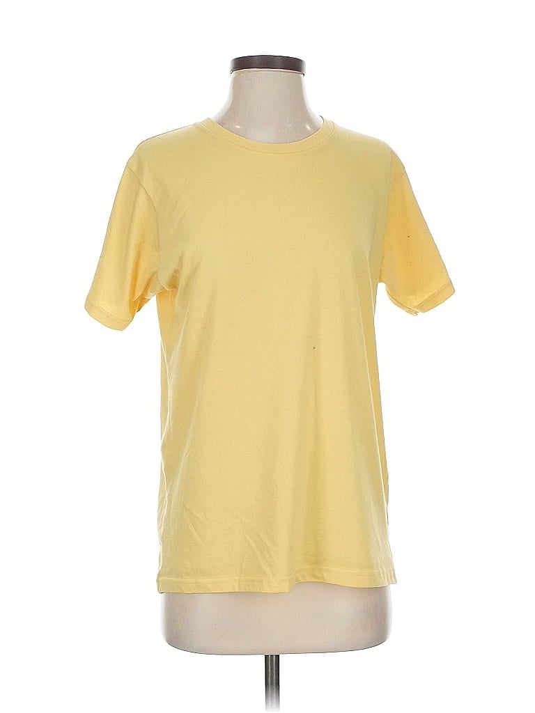 Pre-owned Uniqlo Short Sleeve T-shirt In Yellow