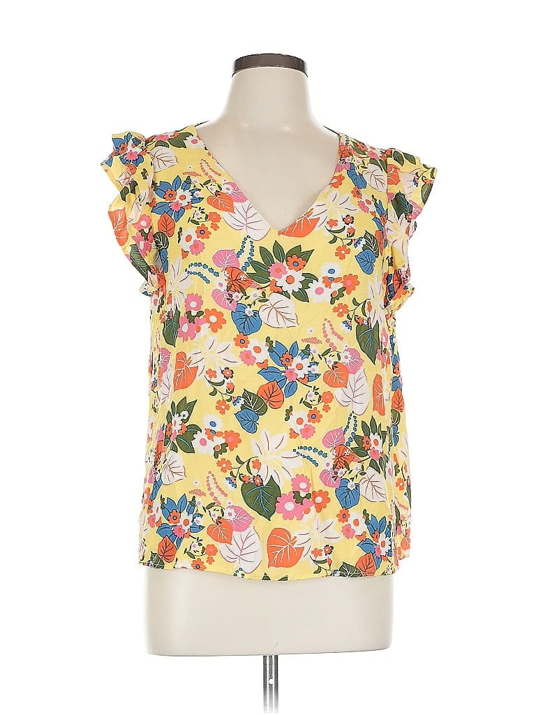 EMILY WONDER Pre-owned Short Sleeve Blouse In Yellow