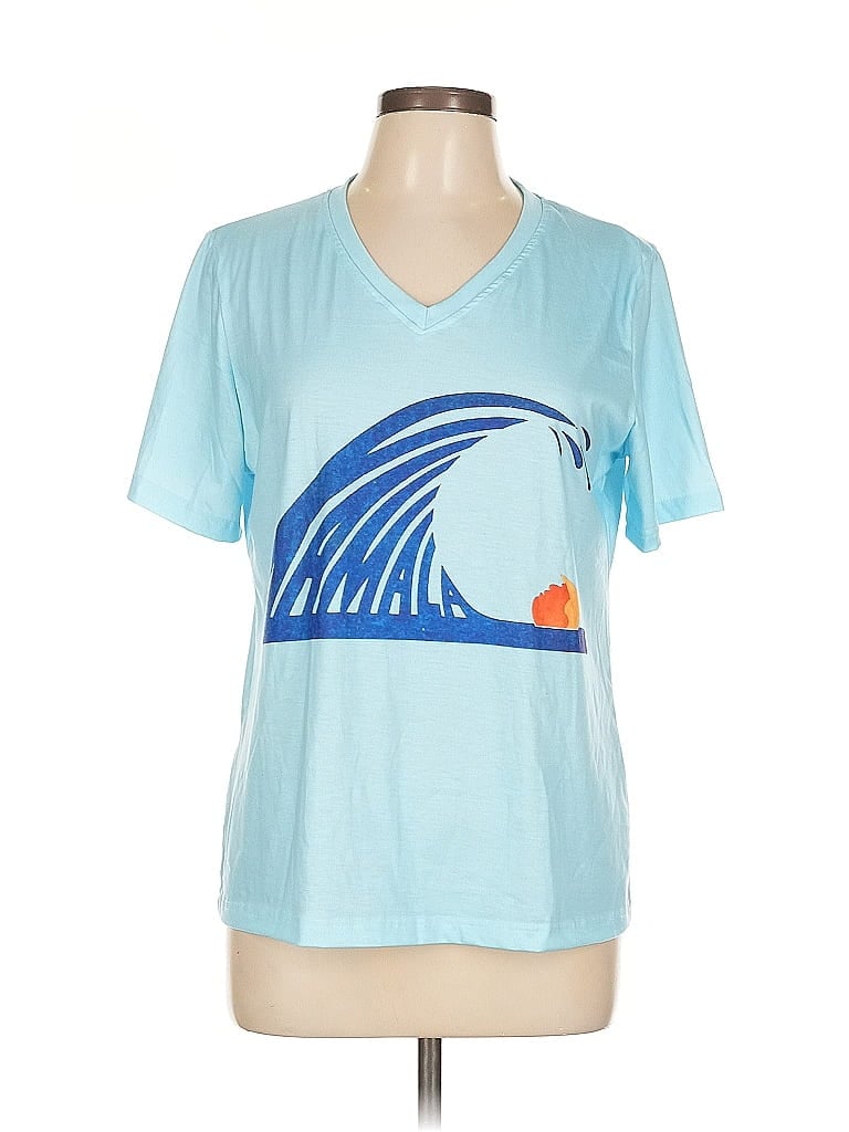 Pre-owned Unbranded Short Sleeve T-shirt In Blue