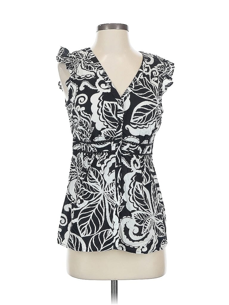 Pre-owned Jones New York Sport Sleeveless Blouse In Black