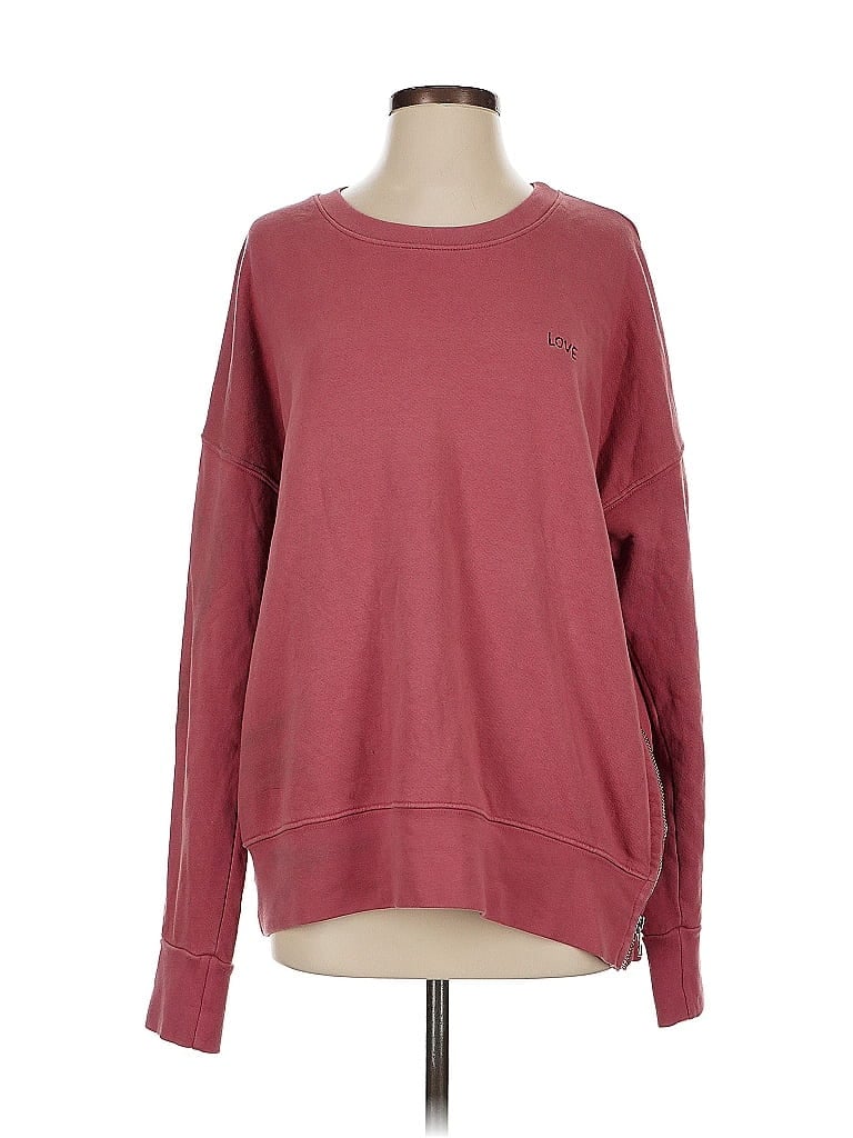 Pre-owned Sundry For Evereve Sweatshirt In Burgundy