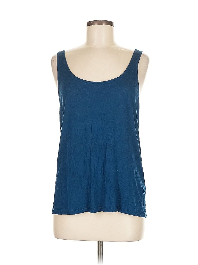 Pre-owned H&m Tank Top Blue Strapless Neckline Tops