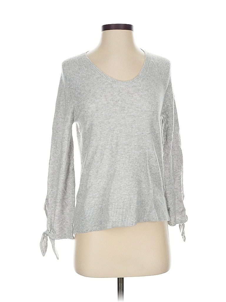 Pre-owned Ann Taylor Loft Pullover Sweater In Silver