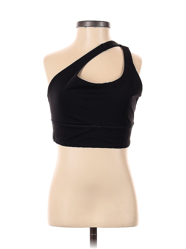 Pre-owned Lululemon Athletica Tank Top Black One Shoulder Neckline Tops