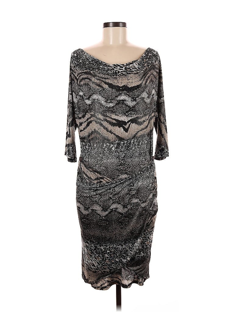 Pre-owned Assorted Brands Cocktail Dress In Silver