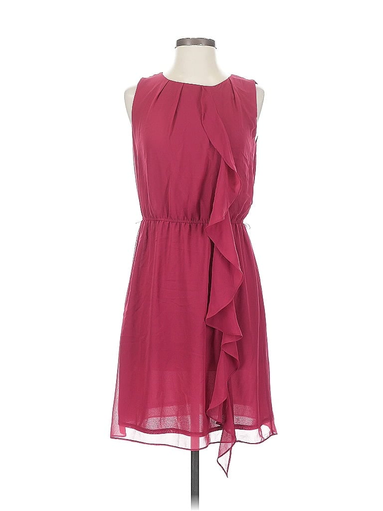 Pre-owned Ann Taylor Loft Outlet Cocktail Dress In Burgundy