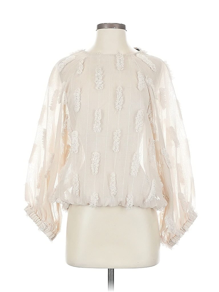 Click to view more detailed imagery on our partner's website Pre-owned Zara 3/4 Sleeve Blouse In White