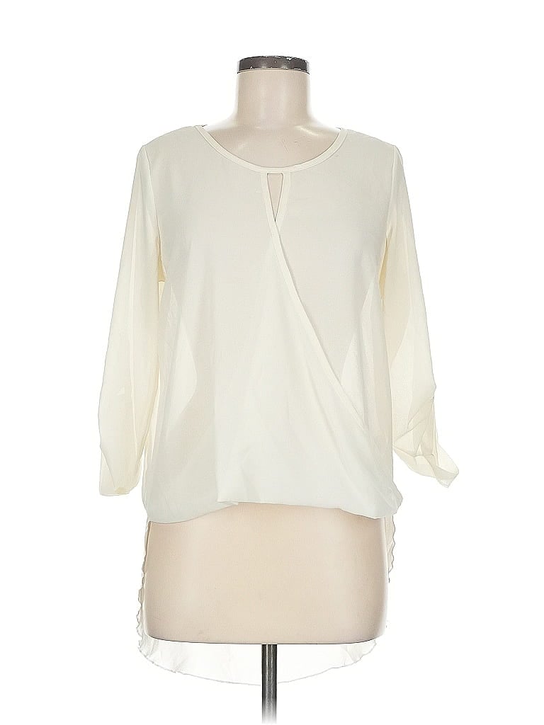 Pre-owned Wishful Park 3/4 Sleeve Blouse In White