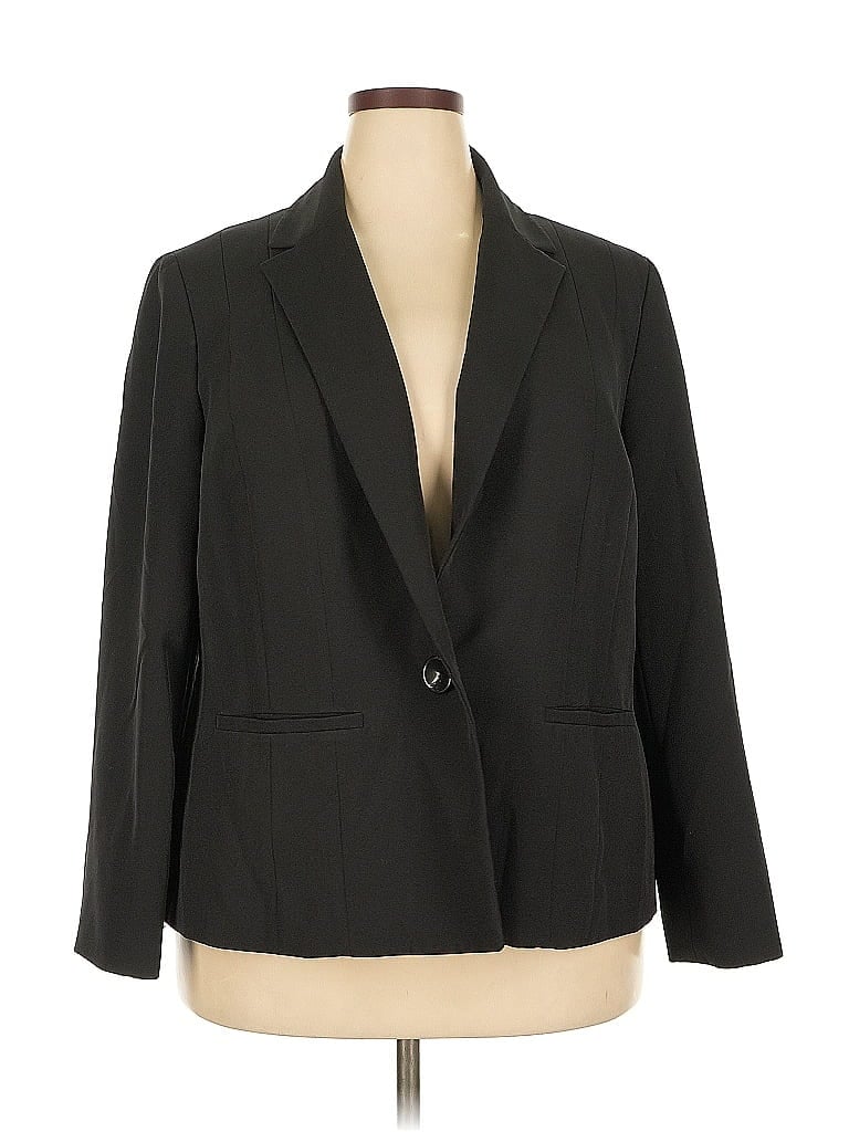 Pre-owned Kasper Blazer Jacket In Black