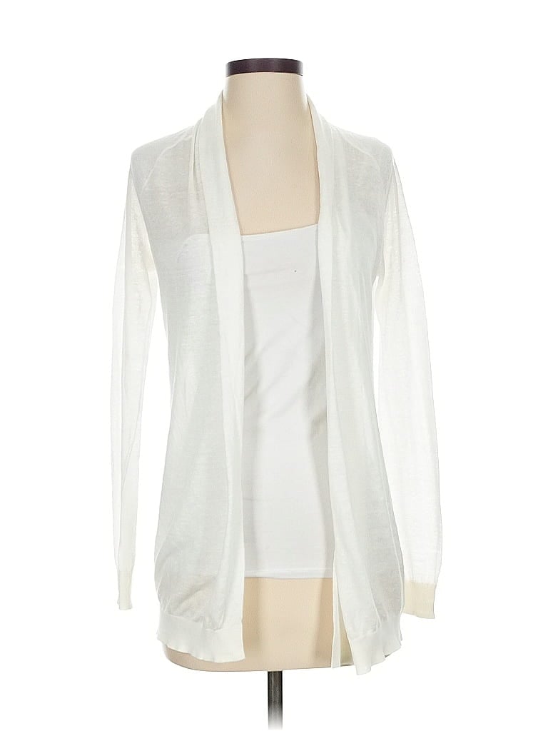 Pre-owned Theory Cardigan Sweater In White