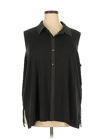 misook Sleeveless Button-Down Shirt (view 1)