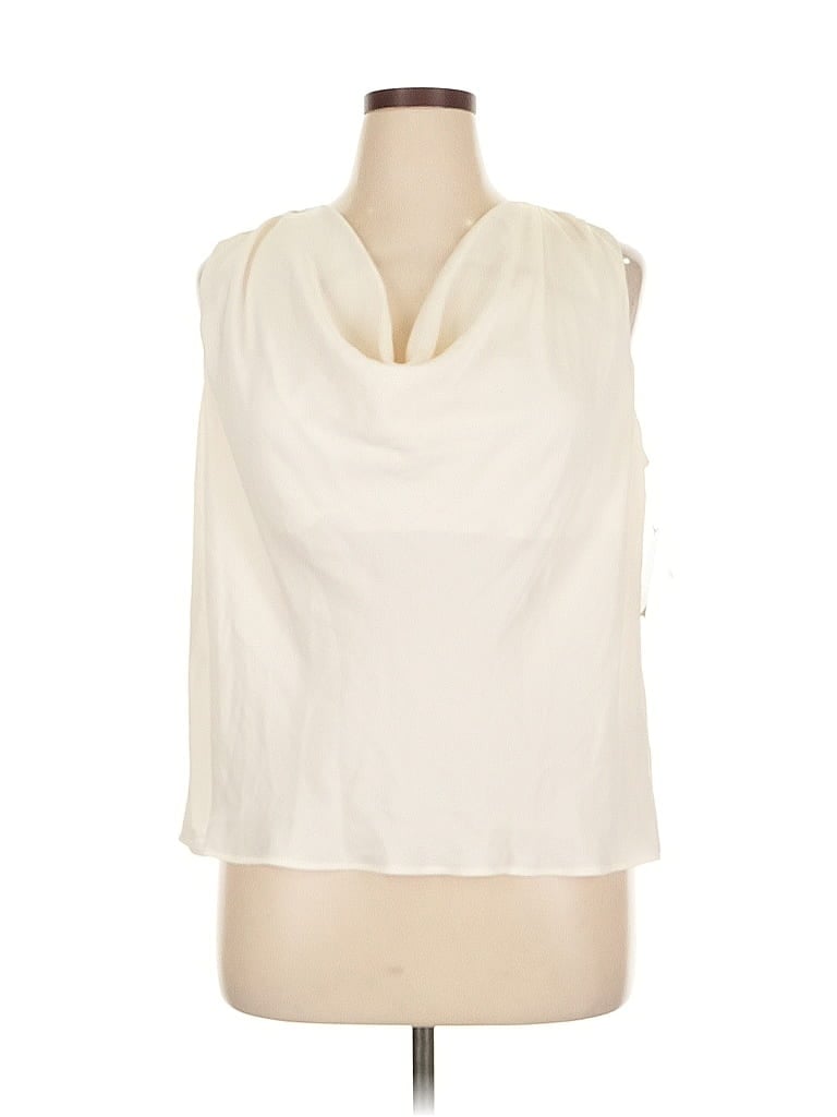 Pre-owned Nine West Sleeveless Blouse In White