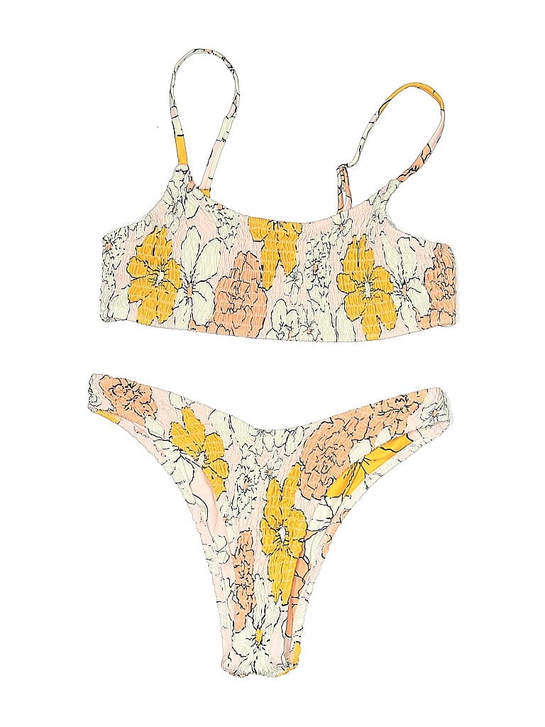 Pre-owned Unbranded Two Piece Swimsuit In Yellow