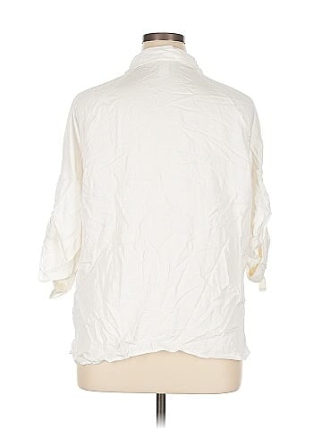H&M L.O.G.G. 3/4 Sleeve Button-Down Shirt (view 2)