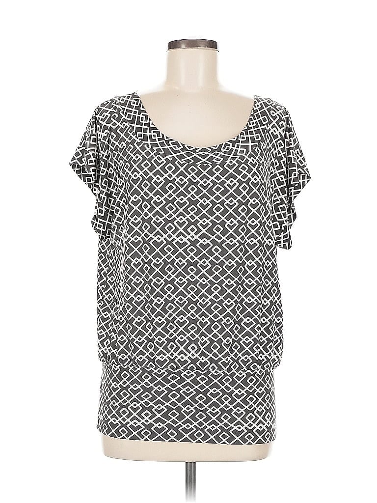 Pre-owned The Limited Short Sleeve Blouse In Black