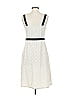 Ann Taylor LOFT Chevron-herringbone Ivory Casual Dress Size 4 (petite) - photo 2