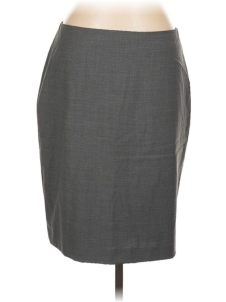 Pre-owned Talbots Wool Skirt In Gray