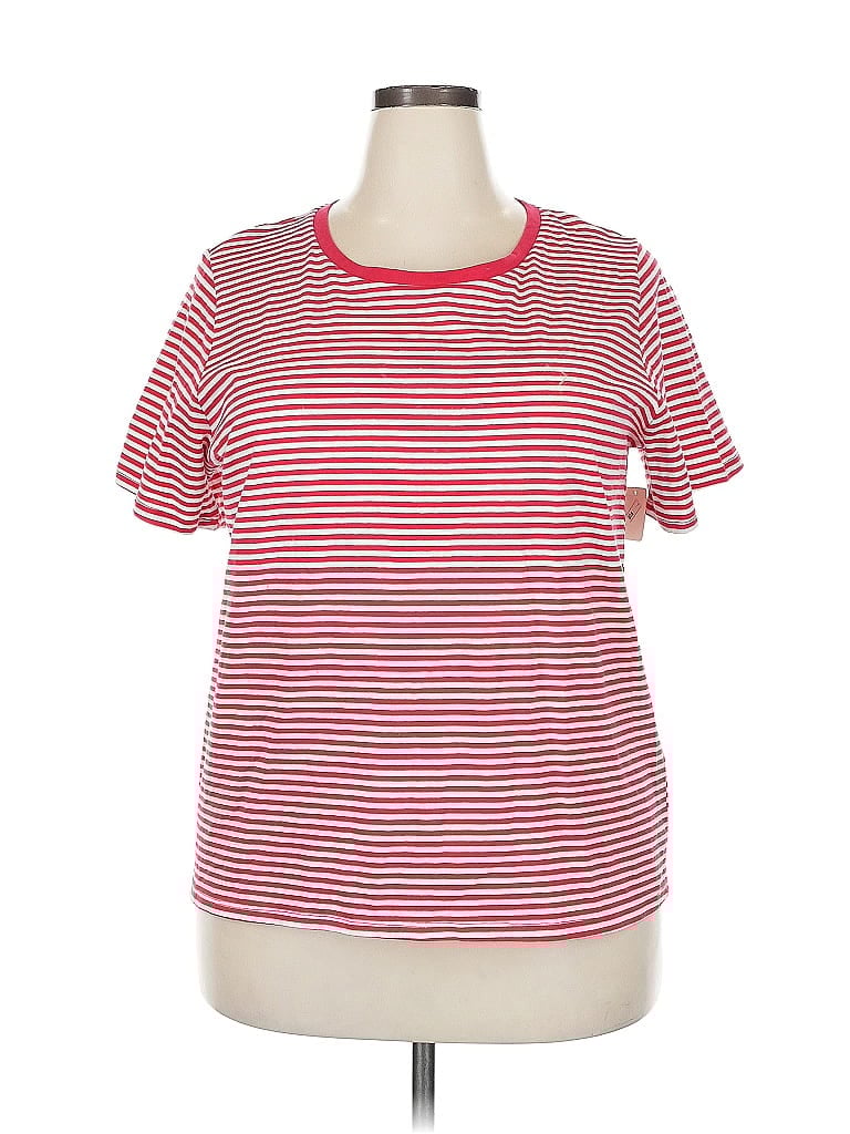 Pre-owned Ella Moss Short Sleeve T-shirt In Red