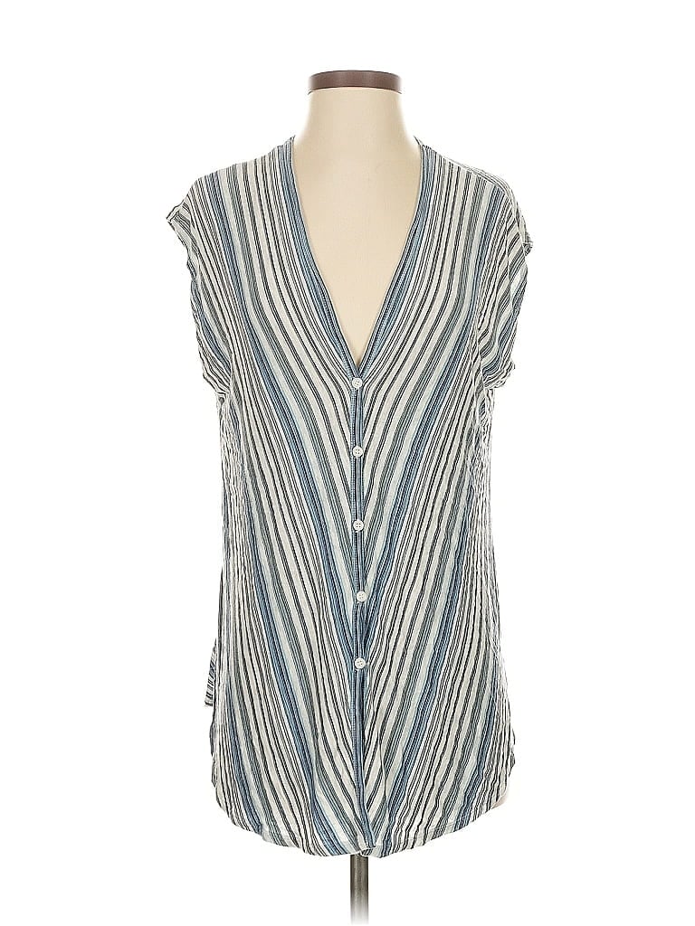 Pre-owned Max Studio Sleeveless Blouse In Blue