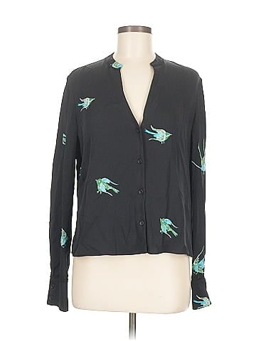Diane von Furstenberg Long Sleeve Silk Top (view 1)