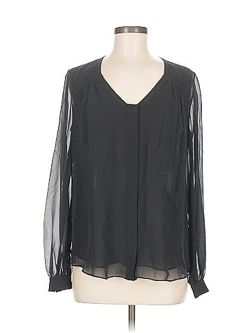 Diane von Furstenberg Long Sleeve Silk Top (view 1)