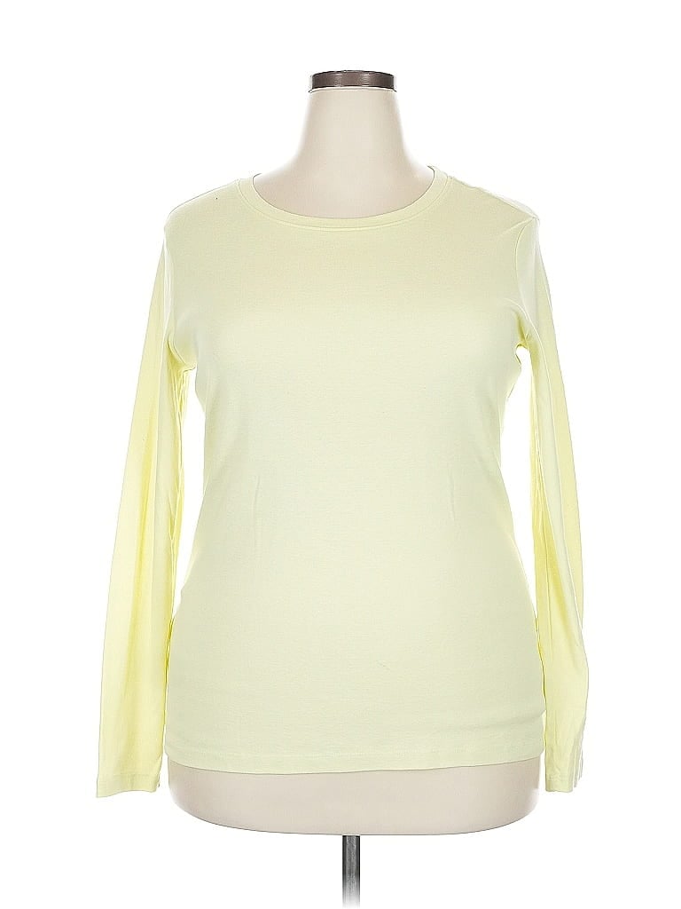 Pre-owned Eddie Bauer Long Sleeve T-shirt In Yellow