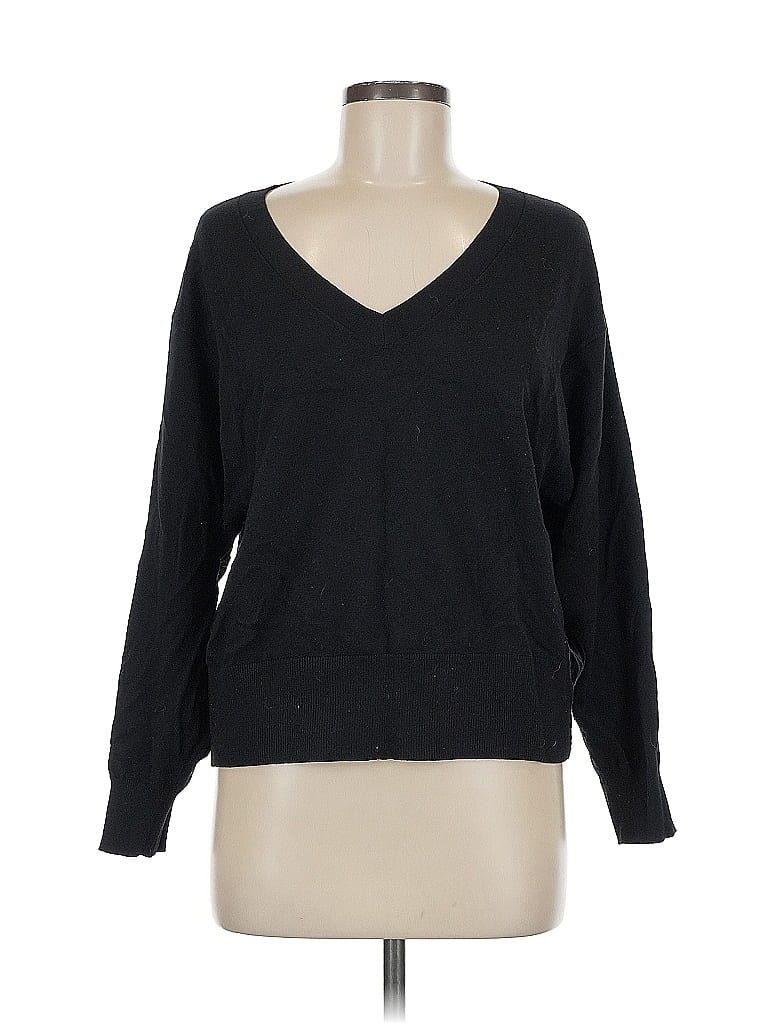 Pre-owned A New Day Long Sleeve Top Black V Neck Tops