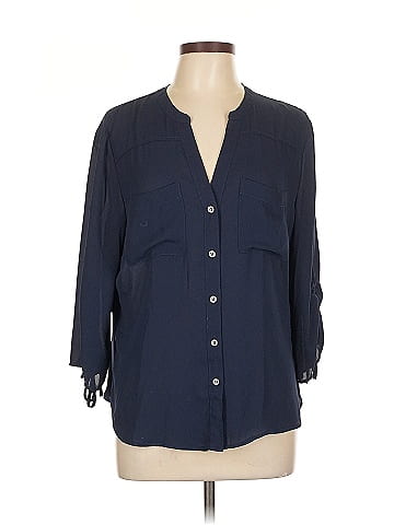 Soho JEANS NEW YORK & COMPANY 3/4 Sleeve Blouse (view 1)