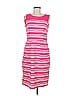 Lands' End Stripes Pink Casual Dress Size 8 - photo 1