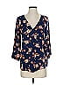 Lefties 100% Polyester Blue 3/4 Sleeve Blouse Size 26 waist - photo 1