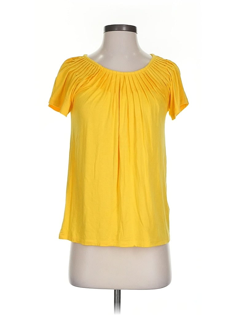 Pre-owned Style & Co Short Sleeve Blouse In Yellow