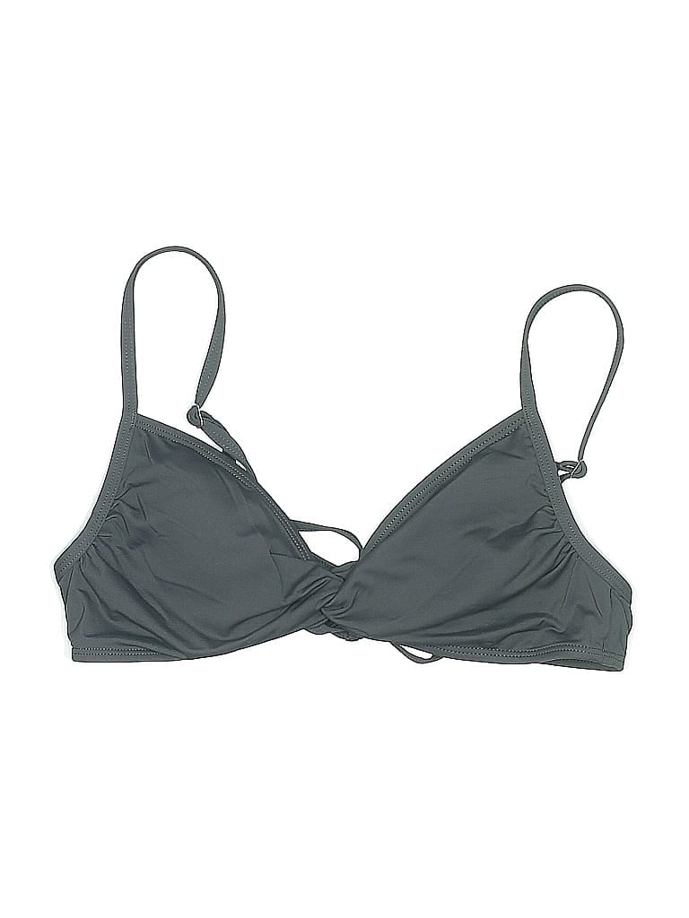 Click to view more detailed imagery on our partner's website Pre-owned Athleta Swimsuit Top Gray Solid Pattern Swimwear