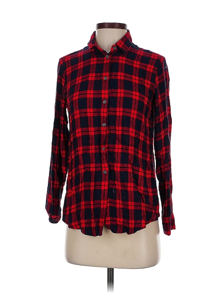 Pre-owned Banana Republic Long Sleeve Button Down Shirt In Red