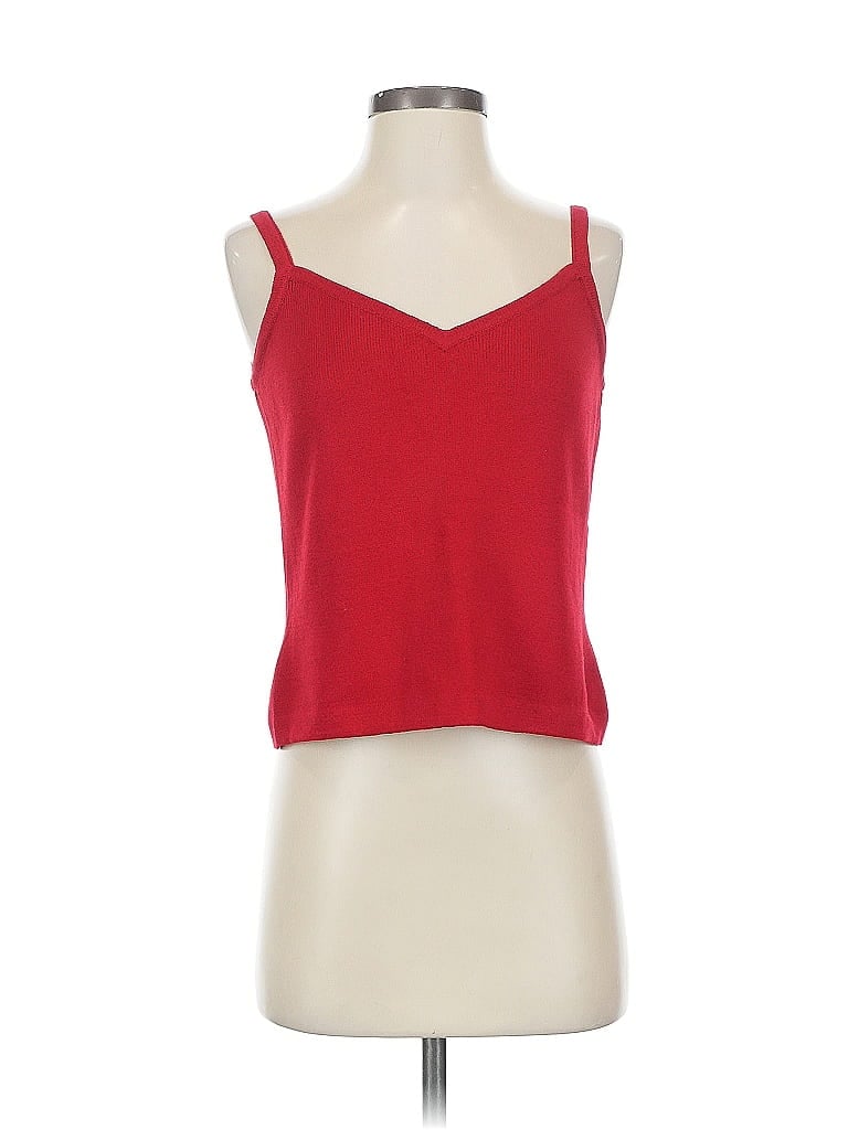 Click to view more detailed imagery on our partner's website Pre-owned St John Tank Top Red Strapless Neckline Tops