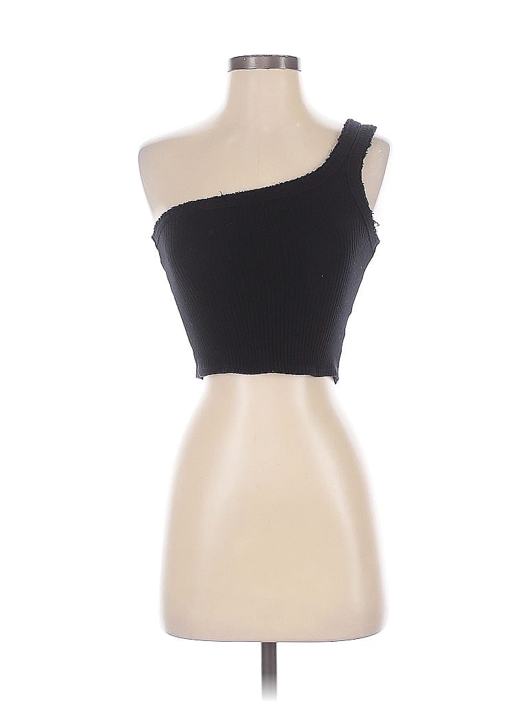 URBAN OUTFITTERS Pre-owned Tube Top Black One Shoulder Neckline Tops