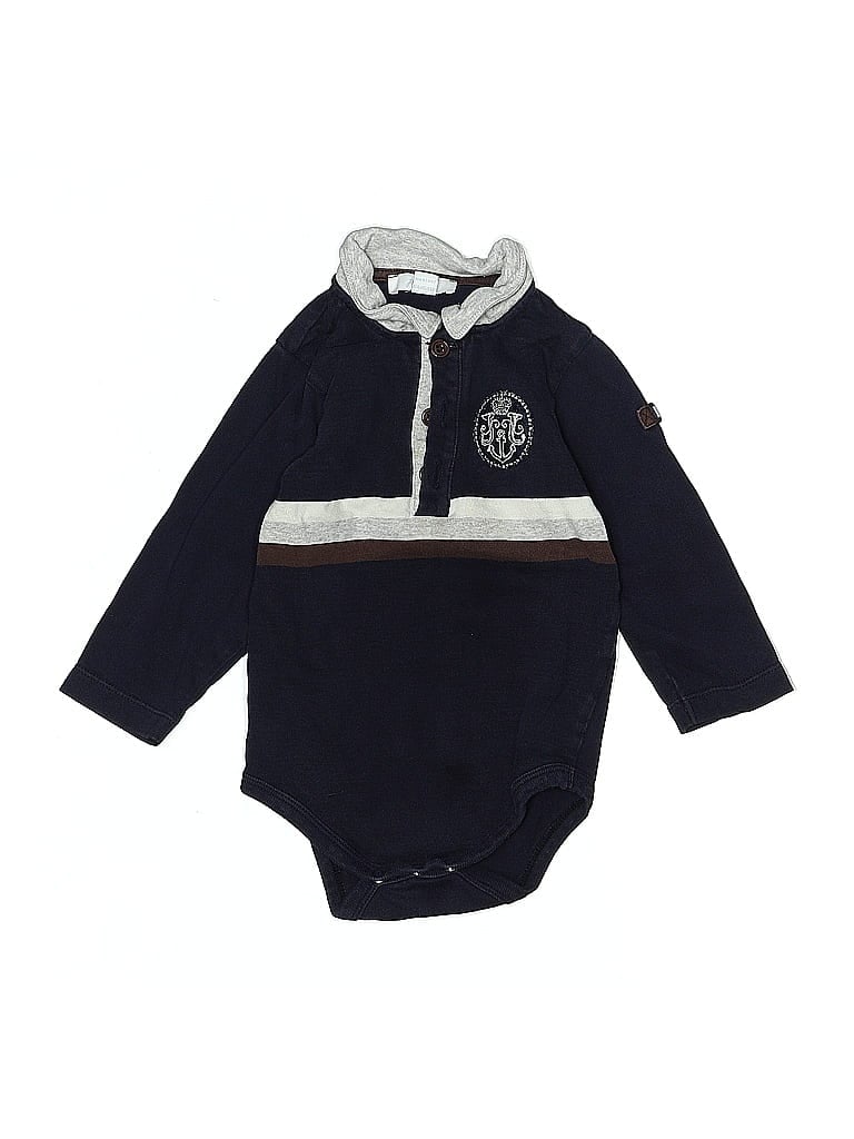 Pre-owned Jacadi Kids' Long Sleeve Onesie In Blue