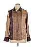 Equipment 100% Polyester Paisley Brown Long Sleeve Blouse Size XL - photo 1